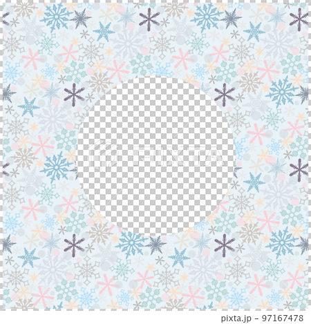 Snowflake pattern pattern frame circular 97167478