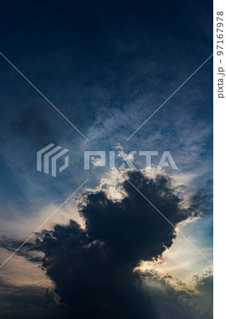 Dramatic cloudscape that resembles a volcanic eruption. 97167978