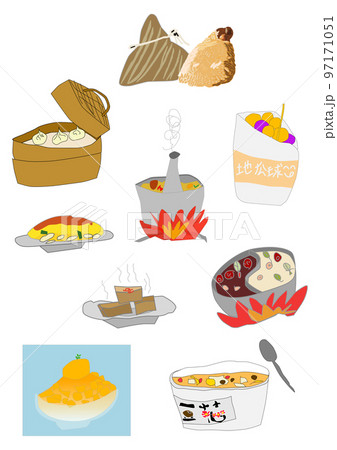 台湾の小学生が描いた台湾の食べ物9点 台湾の小学生が描いた台湾の食べ物9点 97171051