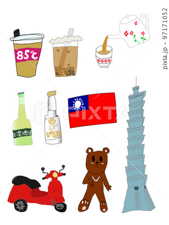 台湾の小学生が描いた、台湾ビール、タピオカミルクティーなど台湾関連のイラスト9点 台湾の小学生が描いた、台湾ビール、タピオカミルクティーなど台湾関連のイラスト9点 97171052