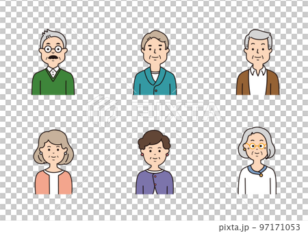 シニアの表情アイコン 97171053