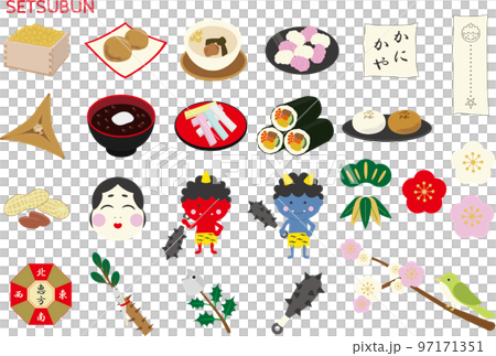 Setsubun illustration material set 97171351