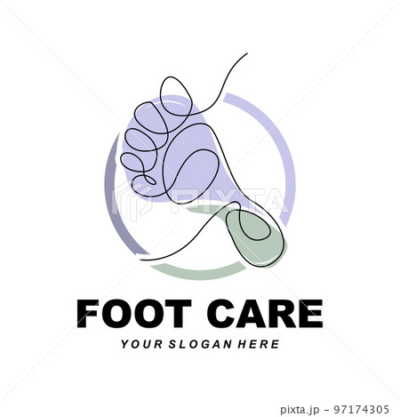 Foot Care Logo Design Health Illustration Woman Pedicure Salon Vector Foot Care Logo Design Health Illustration Woman Pedicure Salon Vector 97174305