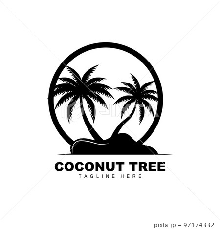 Coconut Tree Logo, Ocean Tree Vector, Design For Templates, Product Branding, Beach Tourism Object Logo Coconut Tree Logo, Ocean Tree Vector, Design For Templates, Product Branding, Beach Tourism Object Logo 97174332