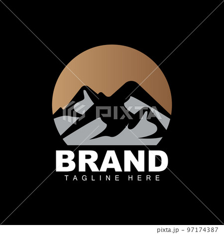 Mountain Logo, Vector Mountain Climbing, Adventure, Design For Climbing, Climbing Equipment, And Brand With Mountain Logo 97174387