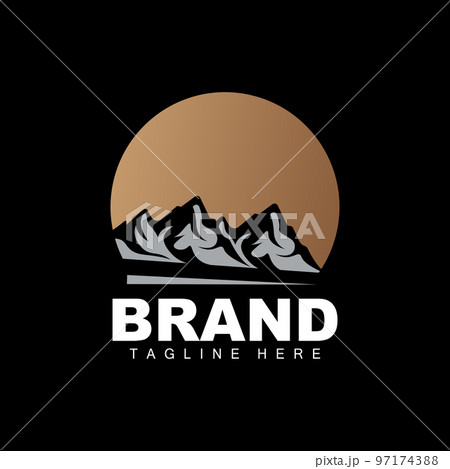 Mountain Logo, Vector Mountain Climbing, Adventure, Design For Climbing, Climbing Equipment, And Brand With Mountain Logo 97174388