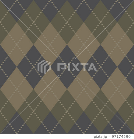 Argyle pattern seamless composed of diamonds of various colors. 97174590