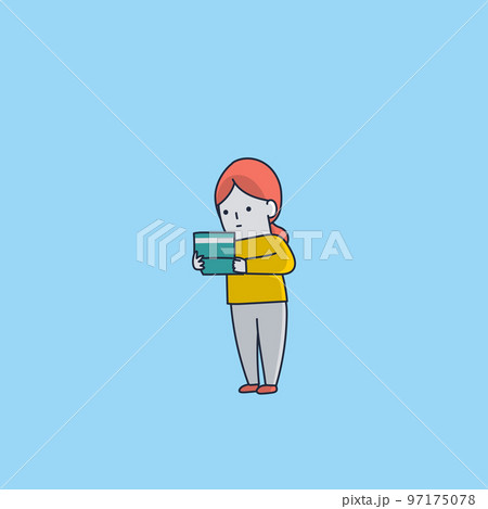 気付いたらお金が無くなっていて絶望する主婦のイラスト素材 97175078