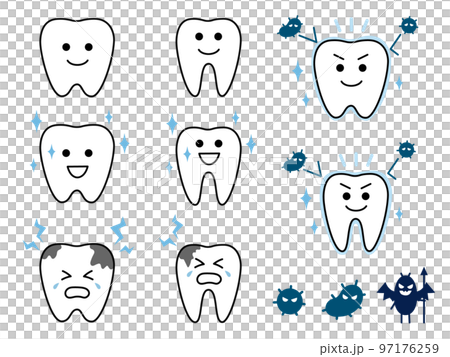 Tooth icon illustration 2 (blue) Tooth icon illustration 2 (blue) 97176259