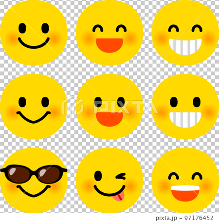 Smile mark illustration set 97176452