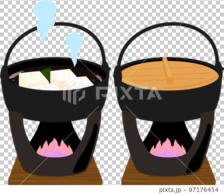 帶蓋和台式爐灶的台式鍋 97176454