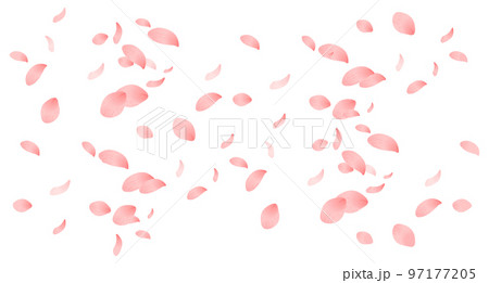 春・桃の花びらのシームレスパターン背景 春・桃の花びらのシームレスパターン背景 97177205