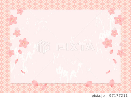 A4比率の桃の花の背景 A4比率の桃の花の背景 97177211