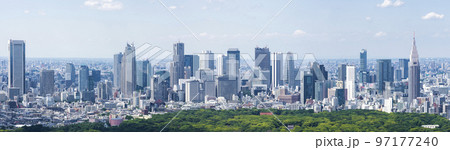 新宿のパノラマ風景 97177240