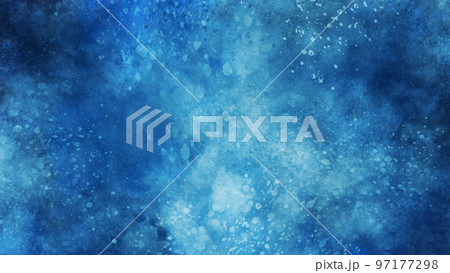 青の水彩グラデーション背景 97177298