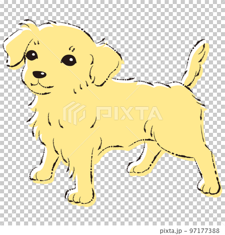 チワックスのイラスト（チワワとダックスフントのミックス犬）の