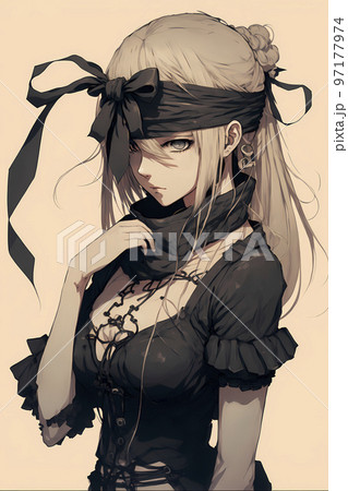 ゴスロリファッションに身を包んだ女性「AI生成画像」 97177974