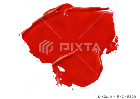 Shiny red brush isolated on a white background. 97179358