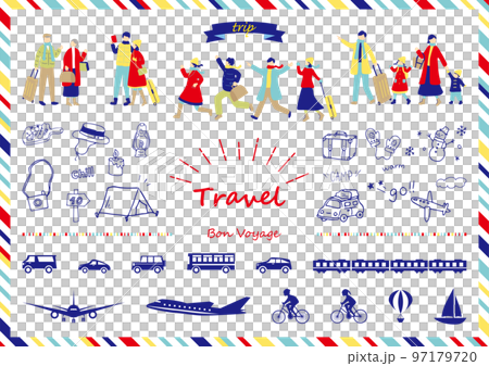 旅行を楽しむ人達 97179720