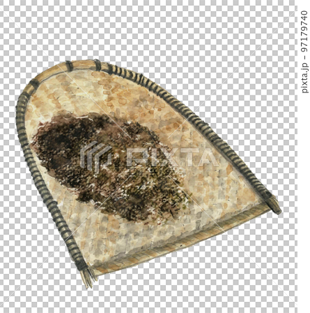 水彩畫的古老農具、絞車和蕎麥殼,白色背景,透明背景 水彩畫的古老農具、絞車和蕎麥殼,白色背景,透明背景 97179740