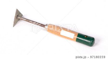 Triangular Paint Scraper knife, isolated 97180359