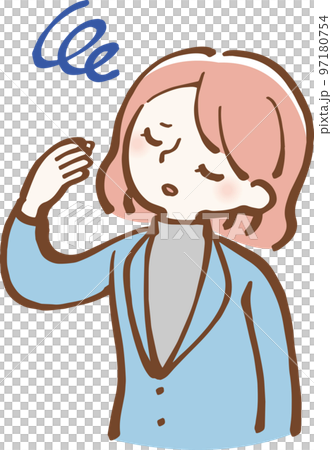 Dizzy woman Illustration 97180754