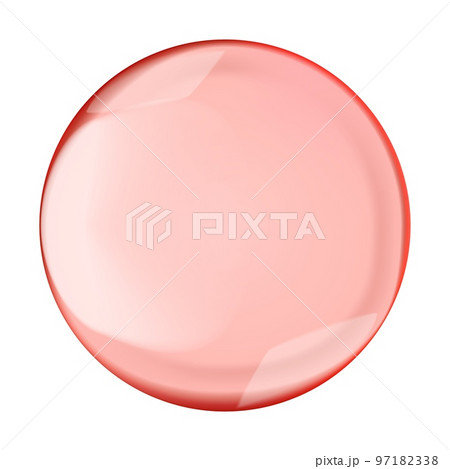 Red transparent bubble or round drop isolated on white background Red transparent bubble or round drop isolated on white background 97182338
