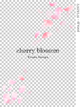 水彩 桜フレームデザイン 97182972