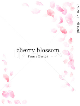 水彩 桜フレームデザイン 97182973