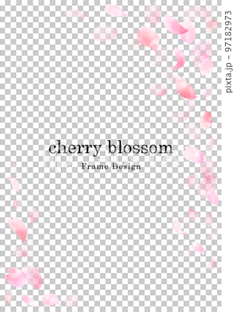 水彩 桜フレームデザイン 97182973
