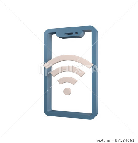 Phone with media icon. isolated on white background. 3d rendering Phone with media icon. isolated on white background. 3d rendering 97184061
