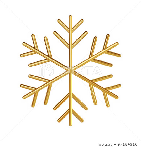 Golden snowflake icon 97184916