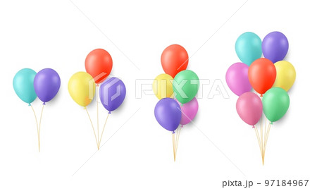 Set of festive color balloons 97184967