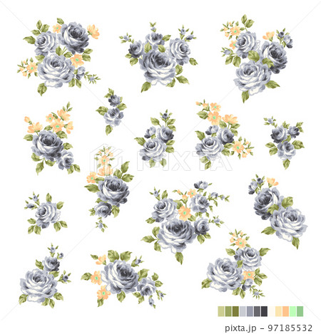 美しく可愛いバラの素材集, 97185532