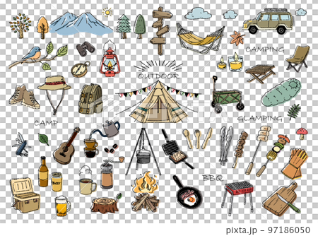 戶外手繪線描插圖集 97186050