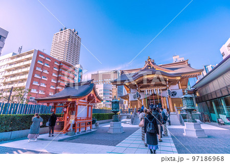 日本の東京都市景観 水天宮などを望む 日本の東京都市景観 水天宮などを望む 97186968