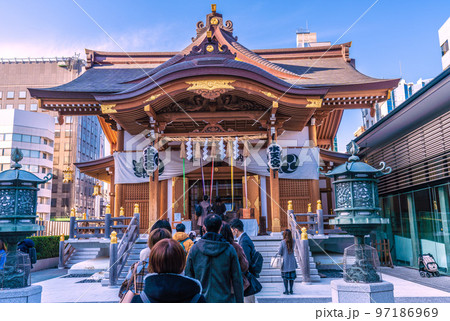 日本の東京都市景観 水天宮などを望む 日本の東京都市景観 水天宮などを望む 97186969