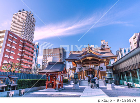 日本の東京都市景観 水天宮などを望む 日本の東京都市景観 水天宮などを望む 97186974