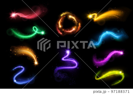 Multicolored Bright Sparkles And Stardusts 97188371