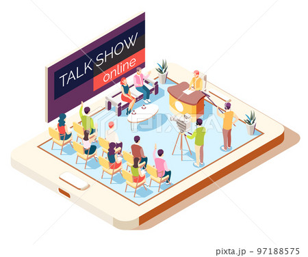 Talk Show Isometric Composition Talk Show Isometric Composition 97188575