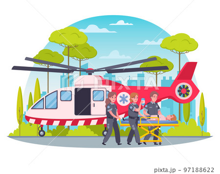 Paramedic Cartoon Concept Paramedic Cartoon Concept 97188622