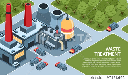 Waste Burning Plant Backgroundのイラスト素材 [97188663] - PIXTA
