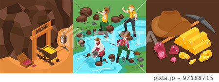 Gold Mining Design Concept 97188715