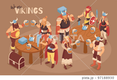 Isometric Vikings Party Composition 97188930