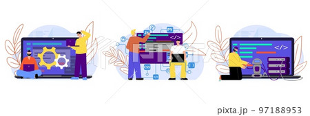 IT Specialist Flat Compositions IT Specialist Flat Compositions 97188953