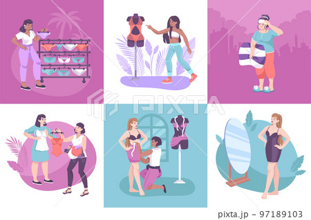 Underwear Flat Icon Set 97189103