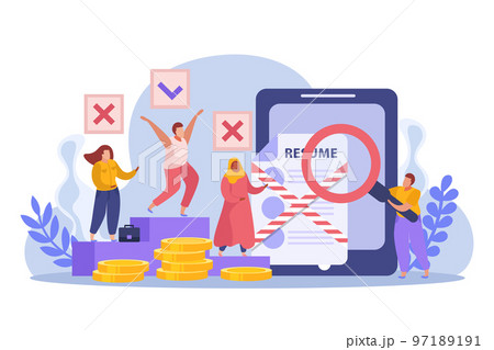 Hiring Discrimination Flat Composition 97189191