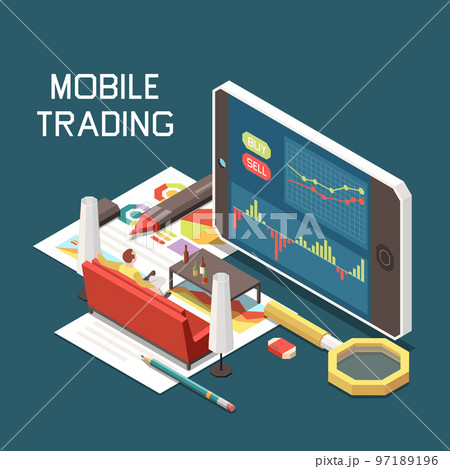 Online Trading Isometric Concept Online Trading Isometric Concept 97189196