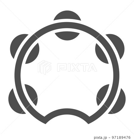 Tambourine glyph icon, musical and instrument, drum sign, vector graphics, a solid pattern on a white background, eps 10. 97189476