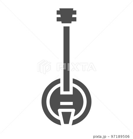 Banjo glyph icon, music and country, instrument sign, vector graphics, a solid pattern on a white background, eps 10. 97189506